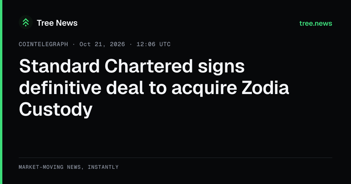 Standard Chartered signs definitive deal to acquire Zodia Custody ...